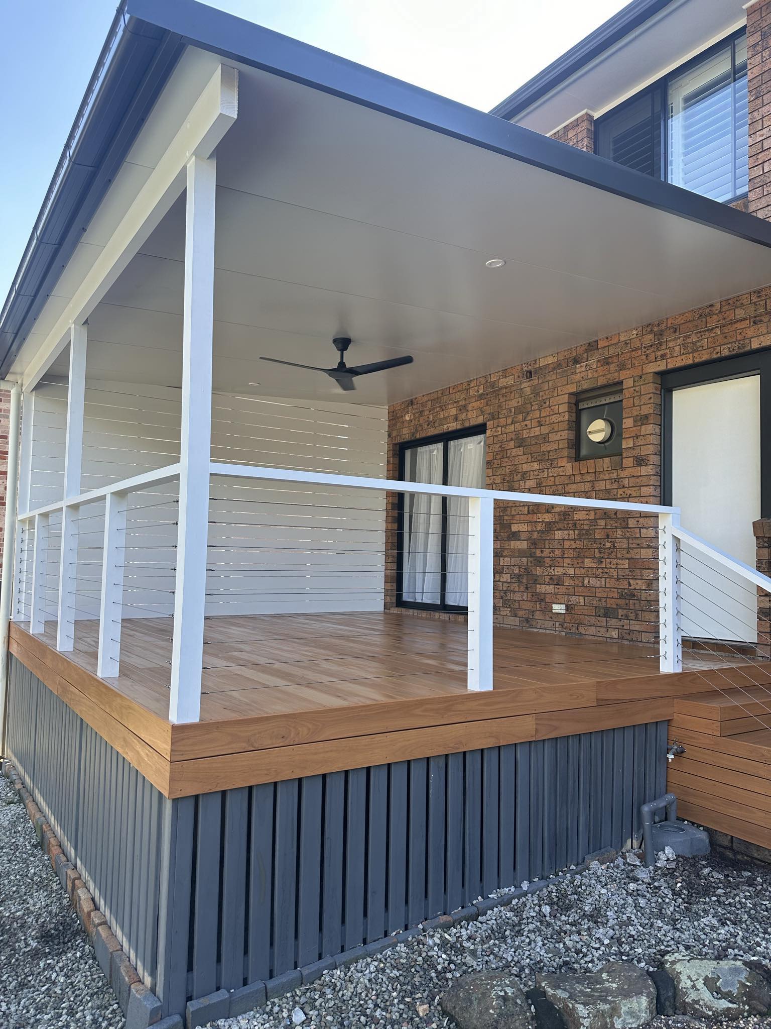Beautiful custom deck with entertainment area