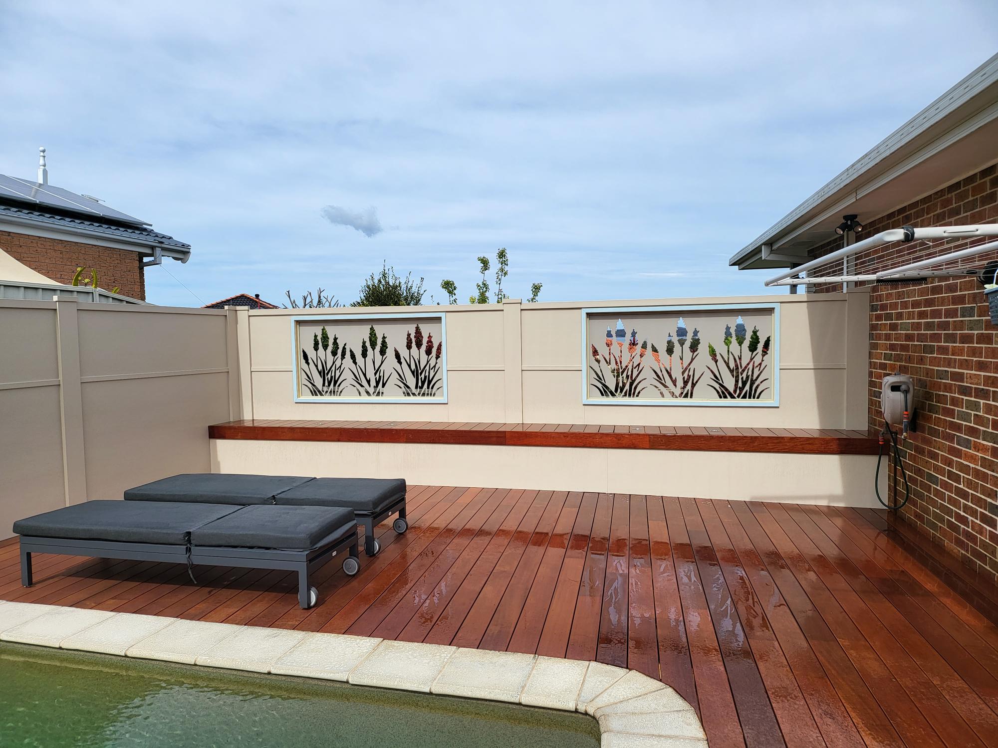 Professional deck construction showing quality workmanship