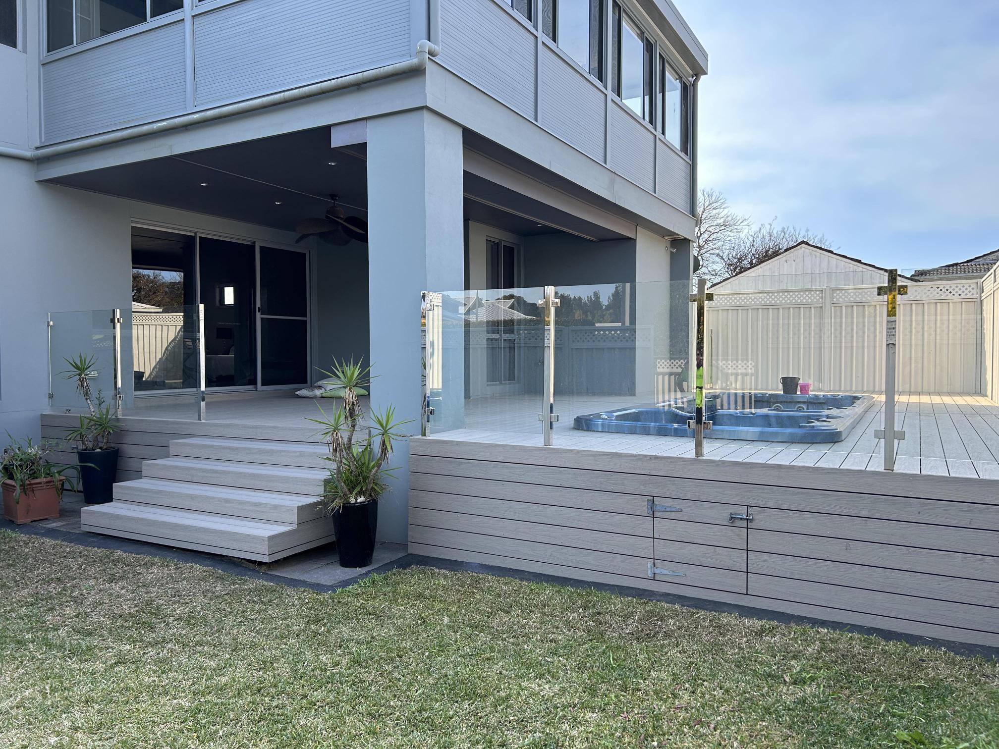 Recently completed deck project in Newcastle